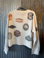 North Dakota Large Multi Logo Ribbed Crop Crewneck