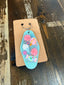 Custom Made Keychain: Blue/Candy