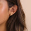 18K Gold Filled Dainty Bezel CZ Birthstone Stud Earrings