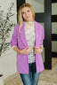 I'm Really That Gal Open Front Blazer in Orchid Glow