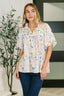 In All This Time Notch Neck Floral Blouse