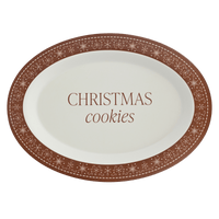 Gingerbread Oval Christmas Cookie Tray