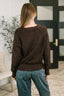 Just For Me Henley Brushed Pullover in Dark Brown