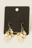 Mixed Pearl And Metallic Bead Cluster Dangle Earrings