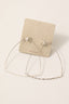 Hammered Wire Hoop Earrings: Silver