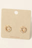 Mixed Cz Cluster Hoop Stud Earrings