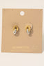 Gold Dipped Two Tone Stud Earrings