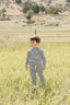 Charcoal Stripe Ribbed Hooded Set