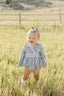 Blue Plaid Ruffle Collar Bubble Romper