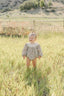 Camel Gingham Lace Bubble Romper