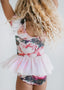 Vintage Floral Skirted Leotard