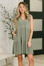 Lizzy Tiered Tank Dress in Pistachio