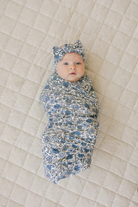 Bluebell Pointelle Bamboo Stretch Swaddle