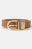 Multi Ring Vegan Leather Belt