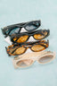 Narrow Oval Lens Side Gold Detail Sunglasses