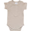 Oatmeal Organic Cotton Ribbed Snap Bodysuit
