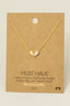 Gold Dipped Cz Heart Shape Pendant Necklace