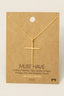 Metallic Cross Necklace: Gold