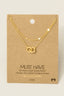 Layered Chain Link Charm Necklace: Gold