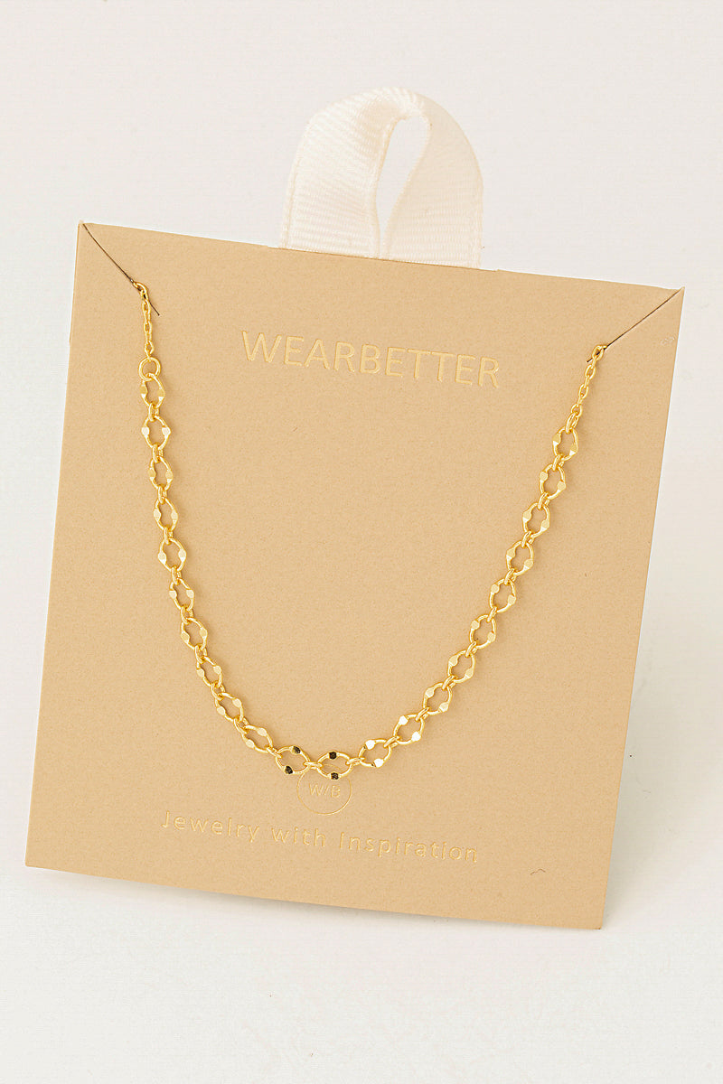 Long And Short Oval Chain Necklace