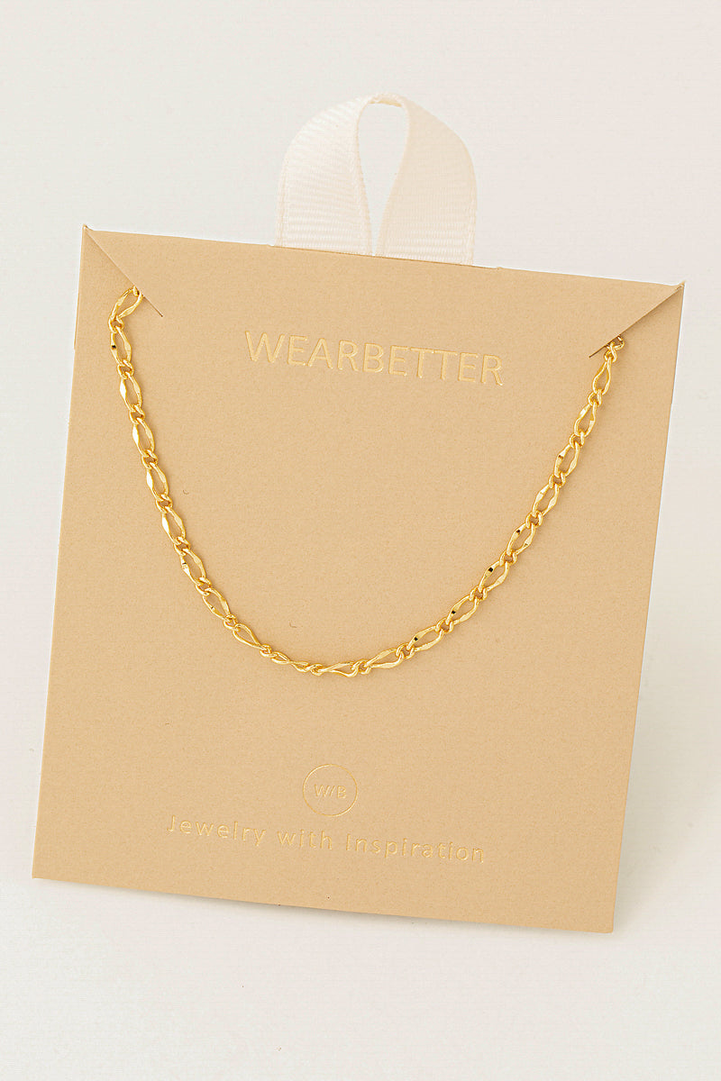 Long Short Chain Pattern Necklace