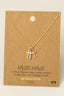 Triple Cross Pendant Necklace: Gold