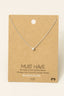 Gold Dipped Mini Cz Pendant Necklace: Silver