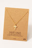 Rhinestone Line Cross Pendant Necklace