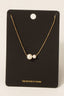 2 Pearl Bead Charm Chain Necklace