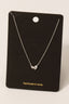 Cz Double Tear Pendant Chain Necklace