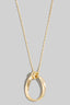 Twisted Oval Pendant Dainty Chain Necklace