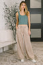 Nights Like This High Waist Palazzo Sweats in Ash Mocha