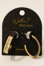 Two Tone Stainless Steel Wide Layered Hoop Earrings