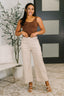 Only Pair High Waisted Wide Leg Bottoms in Linen