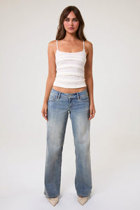 Women's Luxe Low Rise WannaBettaButt Wide Leg Jeans