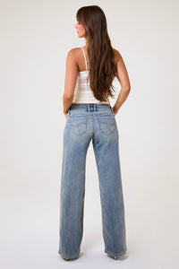 Women's Luxe Low Rise WannaBettaButt Wide Leg Jeans