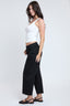 Women's High Rise Cropped Trouser Jeans Wide Leg Fit