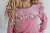 Pink Velvet Pant Set