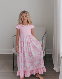Pink Santa Bow Lounge Gown