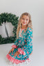 Pink Teal Nutcracker Lounge Gown