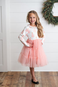 Pink Tree Tulle Dress
