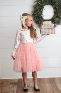 Pink Tree Tulle Dress