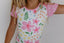 Pink and Yellow Floral Shortie Leotard