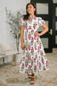 Quiet Life Notch Neck Tiered Dress in White