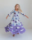 Lavender Floral Ruffles Dress