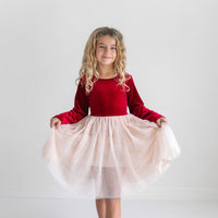 Red Velvet Tulle Dress