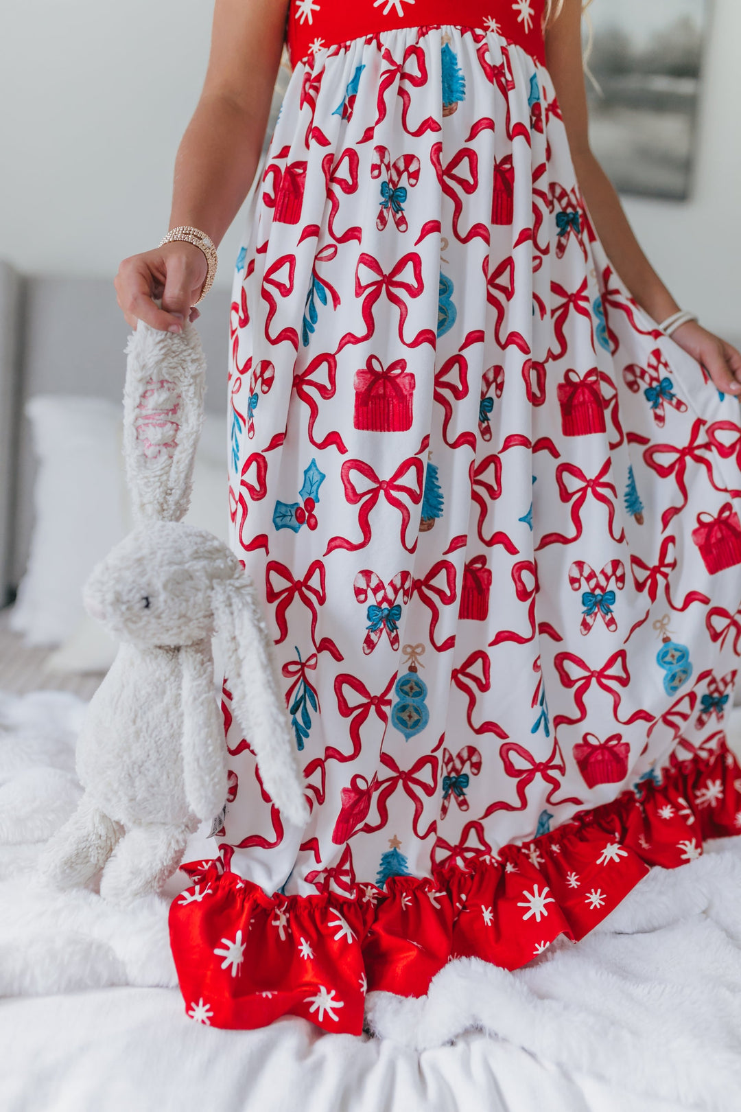 Red Bow Lounge Gown