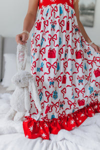 Red Bow Lounge Gown