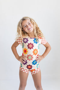 Retro Smiley Leotard