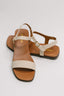Riddle Ankle Strap Sandal in Beige